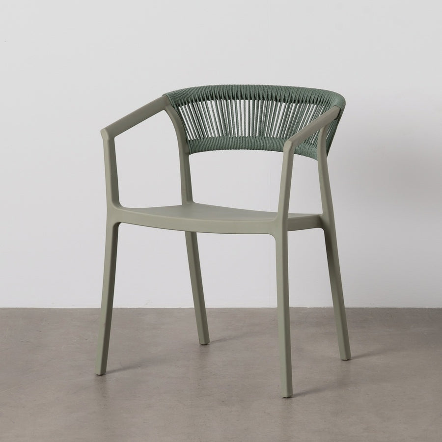 SILLA APILABLE VERDE POLIPROPILENO 56 X 52 X 76 CM