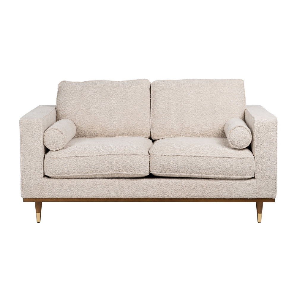 SOF� 2 PLAZAS BEIGE TEJIDO-MADERA 172 X 91 X 84 CM