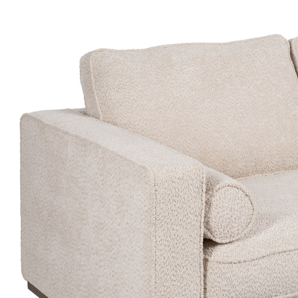 SOF� 2 PLAZAS BEIGE TEJIDO-MADERA 172 X 91 X 84 CM
