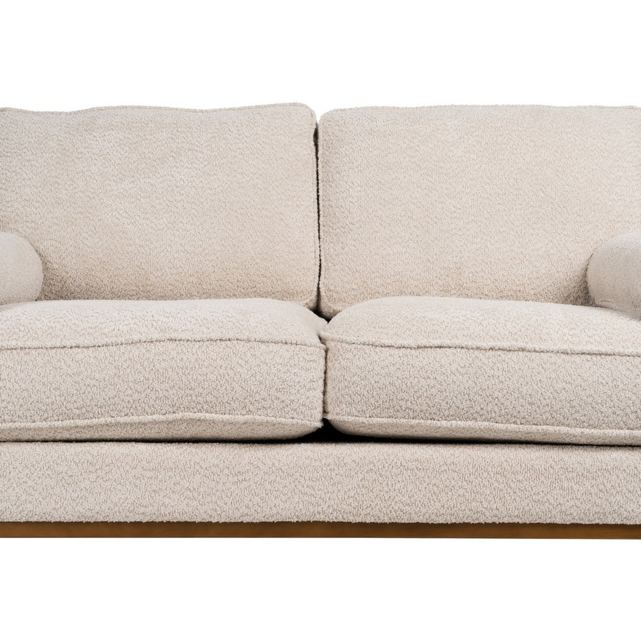 SOFÁ 2 PLAZAS BEIGE TEJIDO-MADERA 172 X 91 X 84 CM