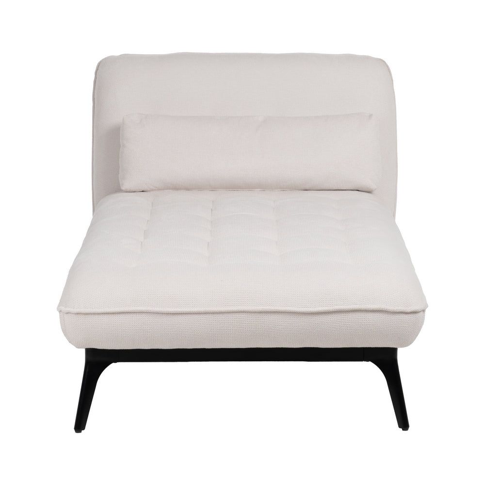 CHAISE-LOUNGER CREMA TEJIDO-METAL 168 X 90 X 82 CM