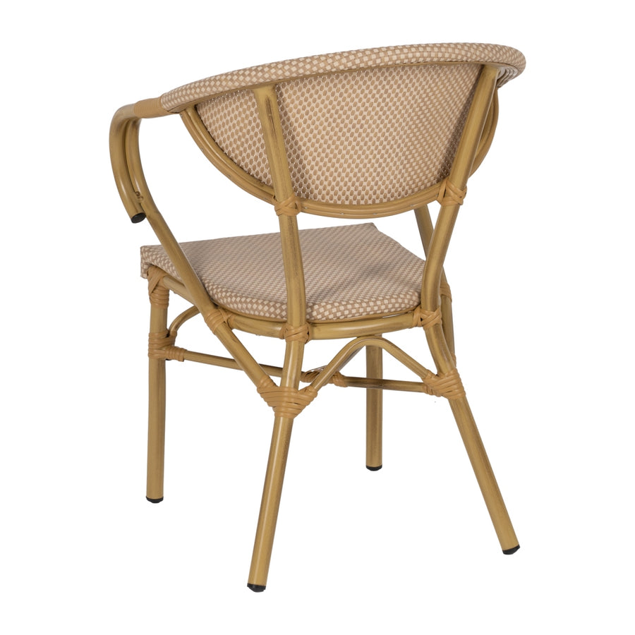 SILLA BEIGE ALUMINIO-TEXTILENO EXTERIOR 57 X 58,50 X 82 CM
