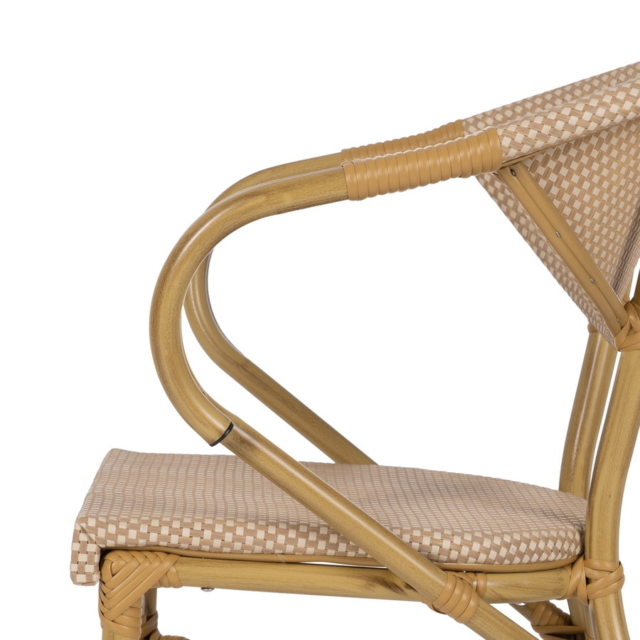 SILLA BEIGE ALUMINIO-TEXTILENO EXTERIOR 57 X 58,50 X 82 CM