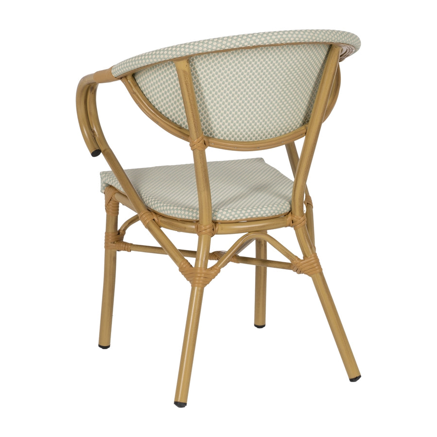 AQUAMARINE ALUMINUM-TEXTILENE CHAIR 57 X 58.50 X 82 CM