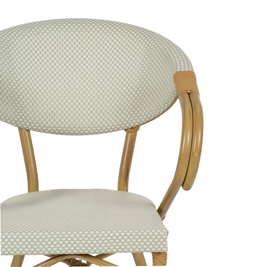 AQUAMARINE ALUMINUM-TEXTILENE CHAIR 57 X 58.50 X 82 CM
