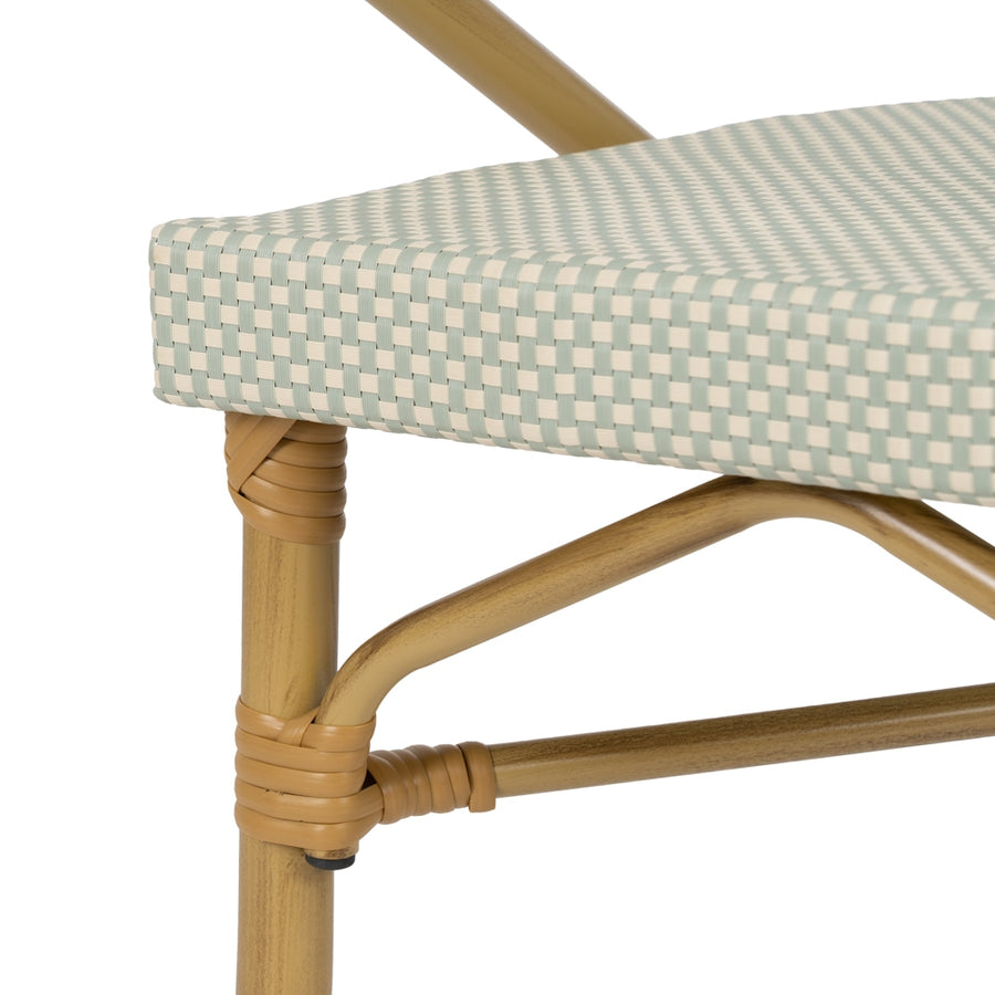 AQUAMARINE ALUMINUM-TEXTILENE CHAIR 57 X 58.50 X 82 CM