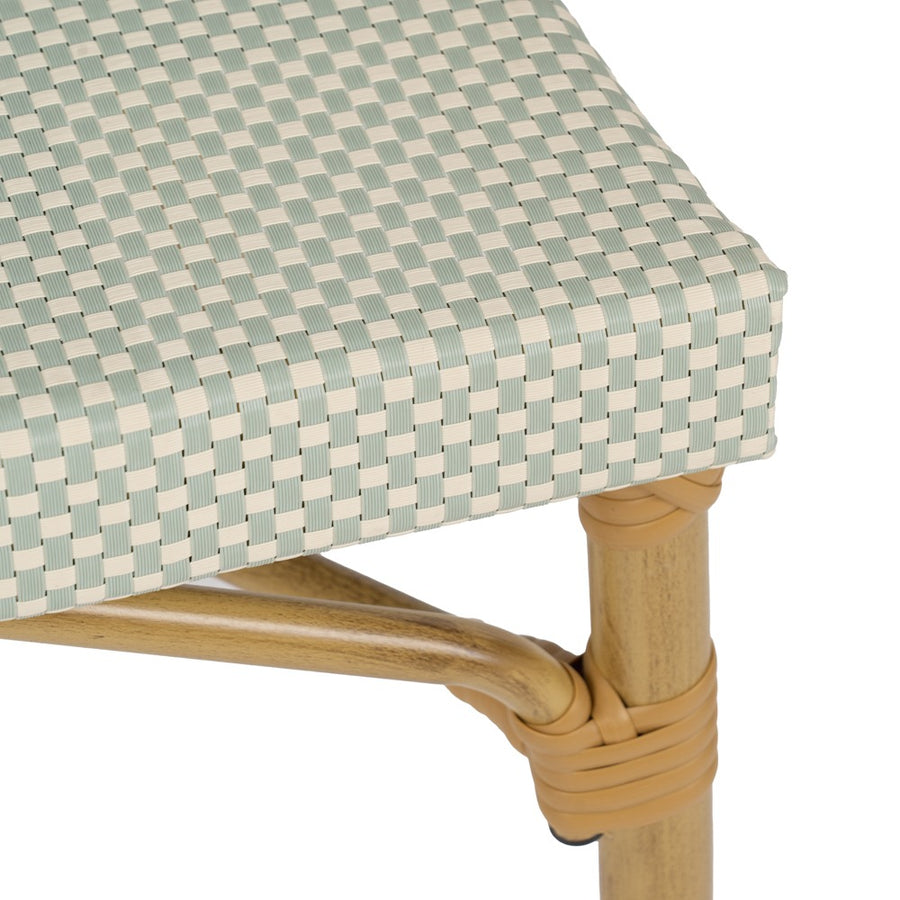 AQUAMARINE ALUMINUM-TEXTILENE CHAIR 57 X 58.50 X 82 CM