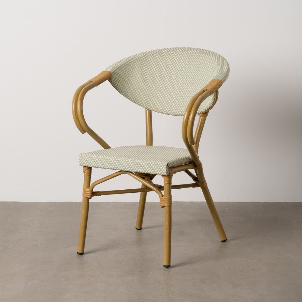 AQUAMARINE ALUMINUM-TEXTILENE CHAIR 57 X 58.50 X 82 CM