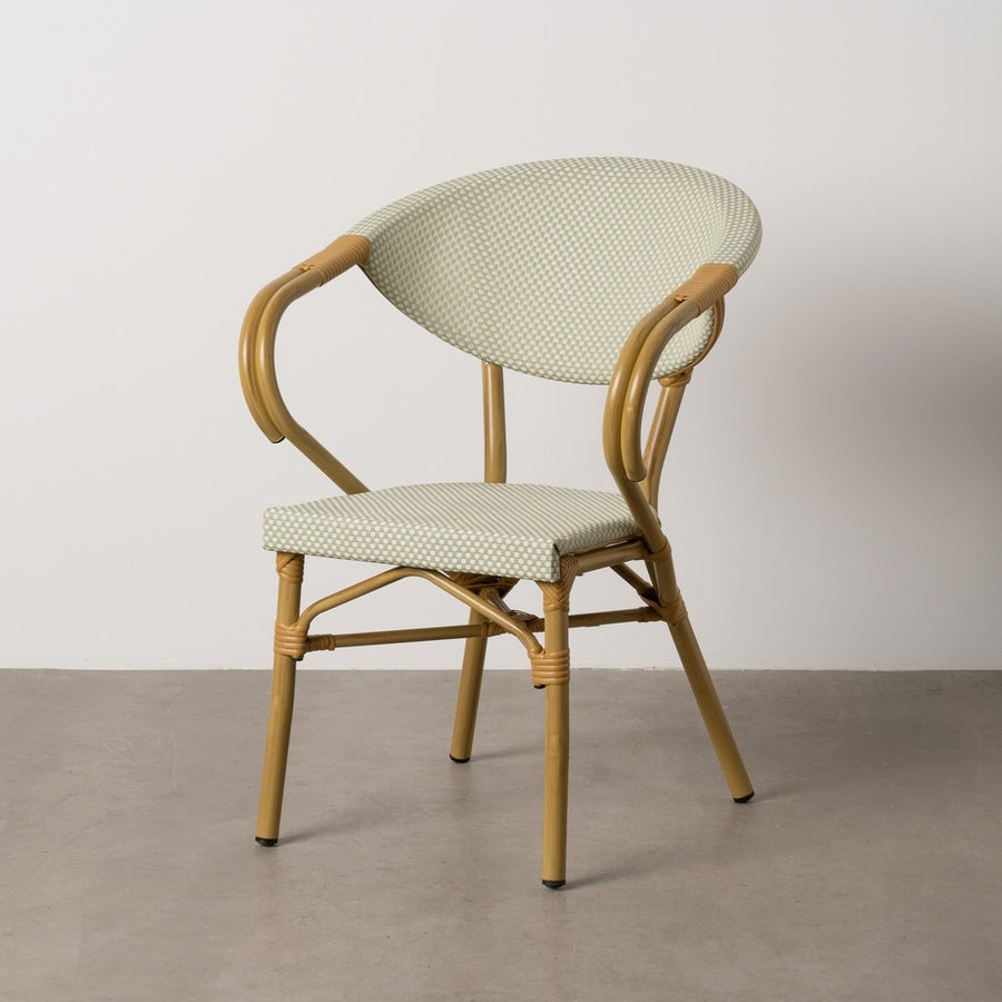 AQUAMARINE ALUMINUM-TEXTILENE CHAIR 57 X 58.50 X 82 CM