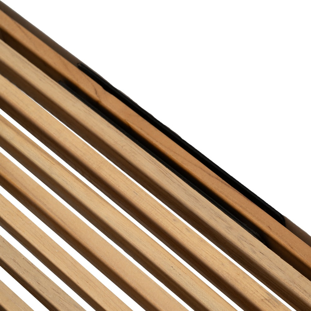 ESTANTE NATURAL MADERA DE TECA SALÓN 100 X 21 X 20 CM