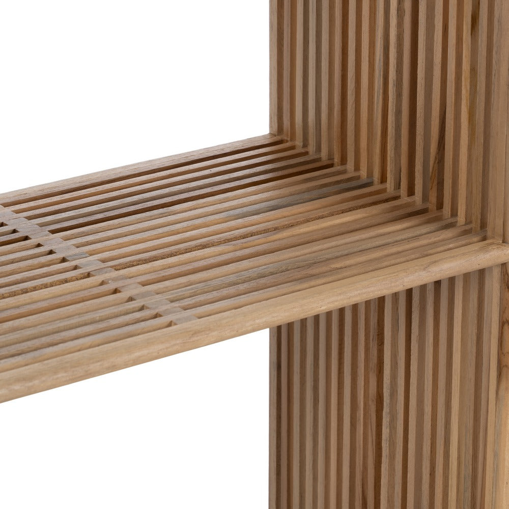 MUEBLE AUXILIAR NATURAL MADERA DE TECA 55 X 30 X 86 CM