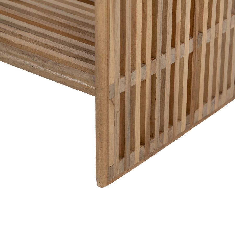 MUEBLE AUXILIAR NATURAL MADERA DE TECA 55 X 30 X 86 CM