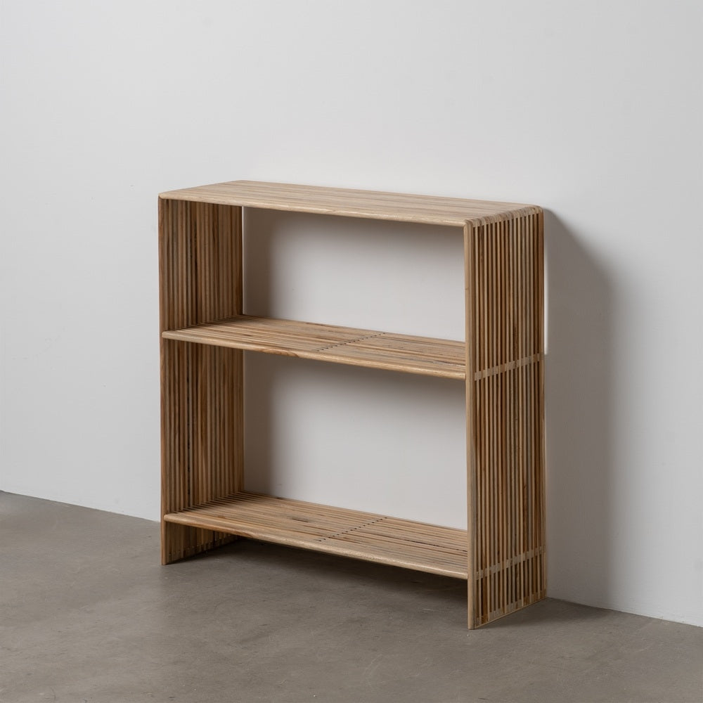 CONSOLA NATURAL MADERA DE TECA ENTRADA 85 X 30 X 85 CM