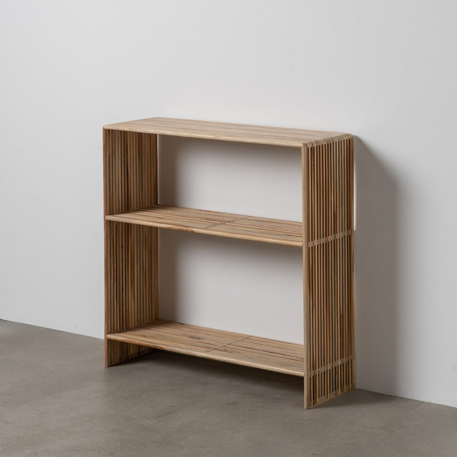 CONSOLA NATURAL MADERA DE TECA ENTRADA 85 X 30 X 85 CM