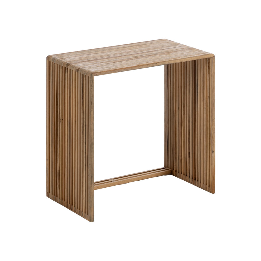 S/3 TEAK WOOD NATURAL SIDE TABLE 65 X 30 X 66 CM