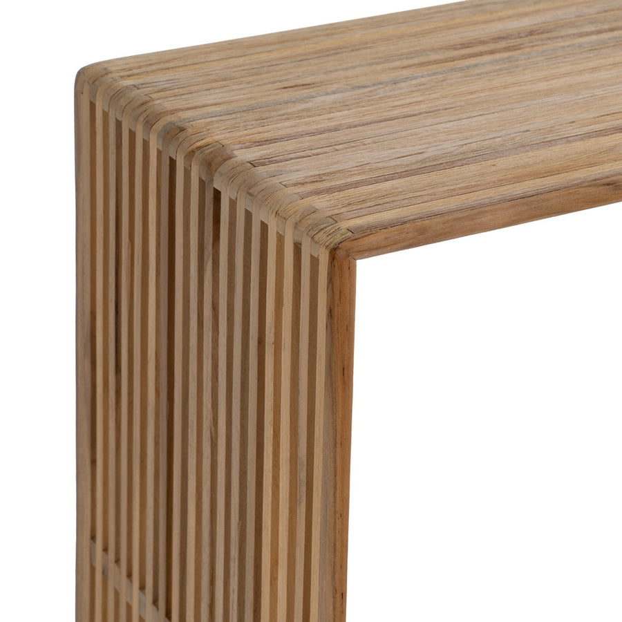 S/3 TEAK WOOD NATURAL SIDE TABLE 65 X 30 X 66 CM