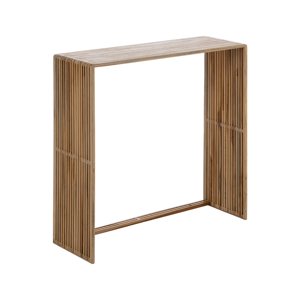 S/2 CONSOLA NATURAL MADERA DE TECA 85 X 30 X 86 CM
