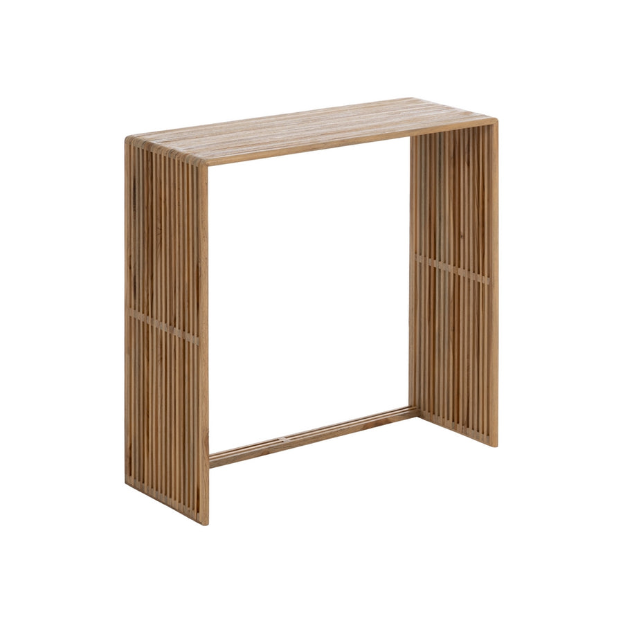 S/2 TEAK WOOD CONSOLE NATURAL 85 X 30 X 86 CM