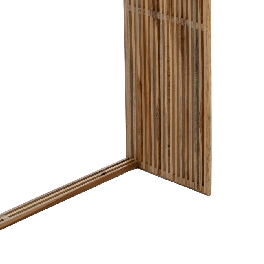 S/2 TEAK WOOD CONSOLE NATURAL 85 X 30 X 86 CM