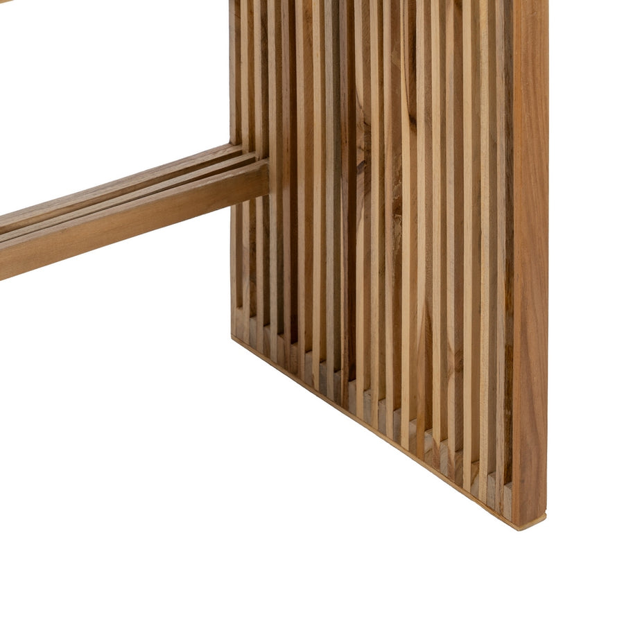 S/2 BANQUETA NATURAL MADERA DE TECA 50 X 34 X 60 CM