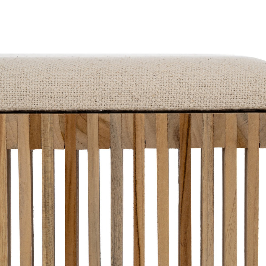 S/2 BANQUETA NATURAL MADERA DE TECA 50 X 34 X 60 CM