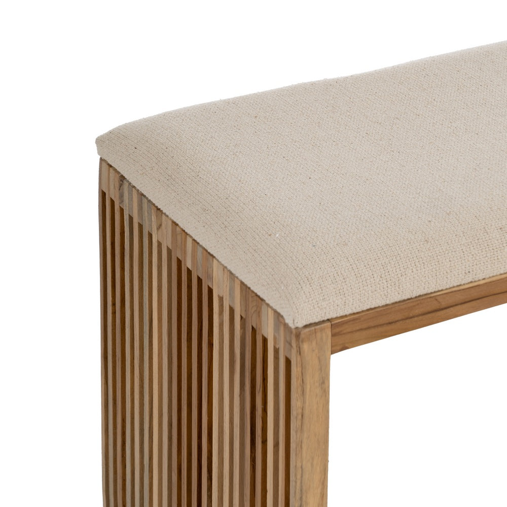 S/2 BANQUETA NATURAL MADERA DE TECA 115 X 35 X 45 CM