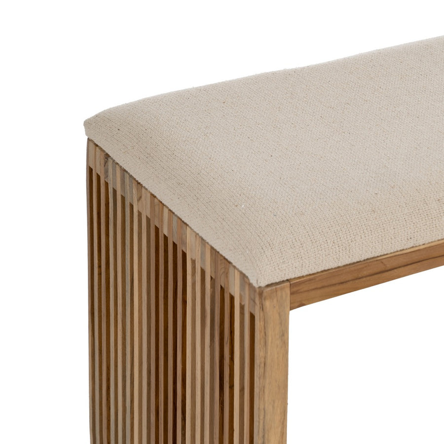 S/2 BANQUETA NATURAL MADERA DE TECA 115 X 35 X 45 CM
