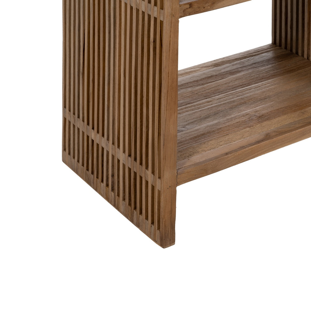 TEAK WOOD LIVING ROOM SHELF 54 X 35 X 116 CM