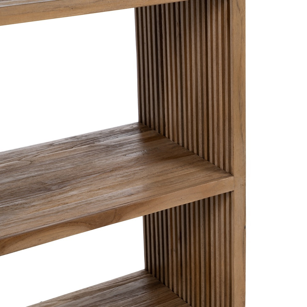 TEAK WOOD LIVING ROOM SHELF 54 X 35 X 116 CM