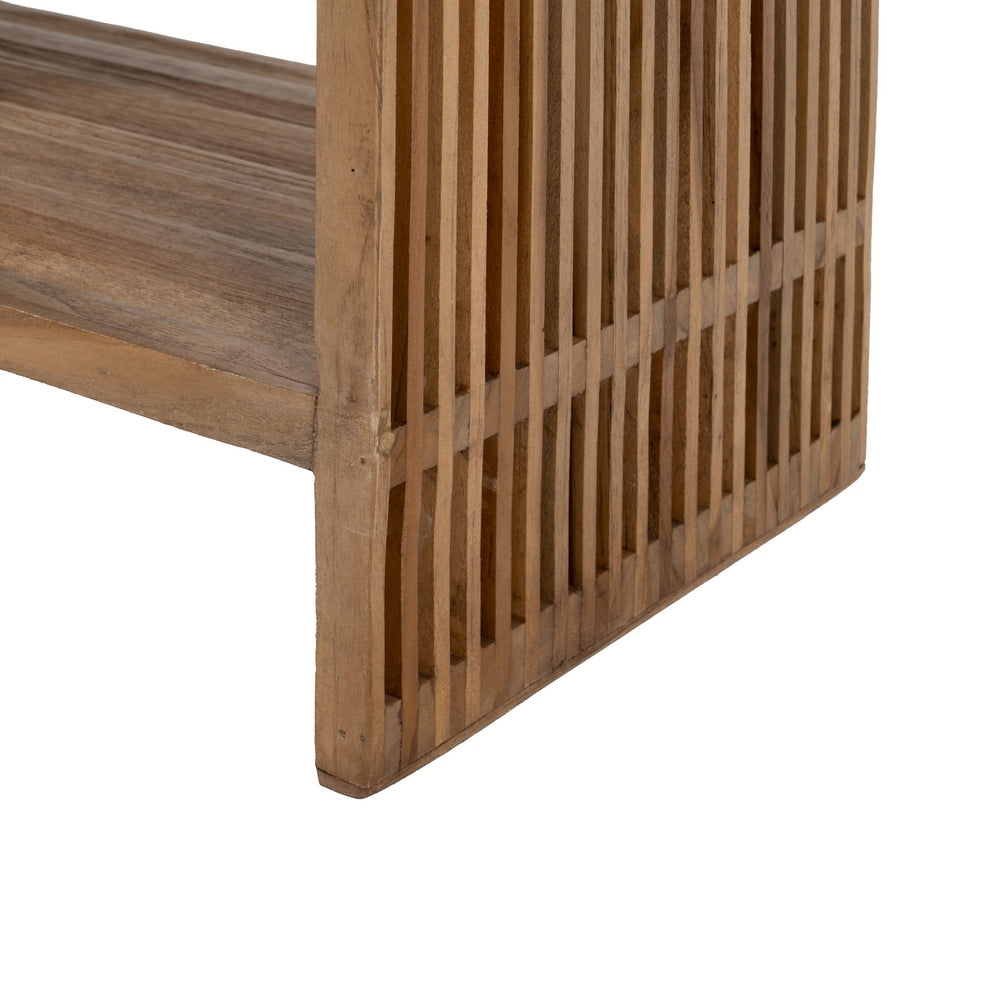 TEAK WOOD LIVING ROOM SHELF 54 X 35 X 116 CM