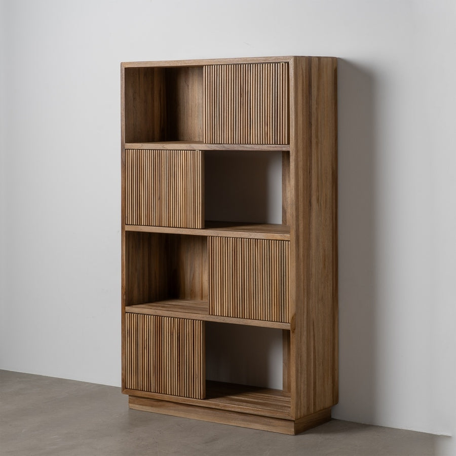 MUEBLE AUXILIAR NATURAL MADERA DE TECA 100 X 35 X 168 CM
