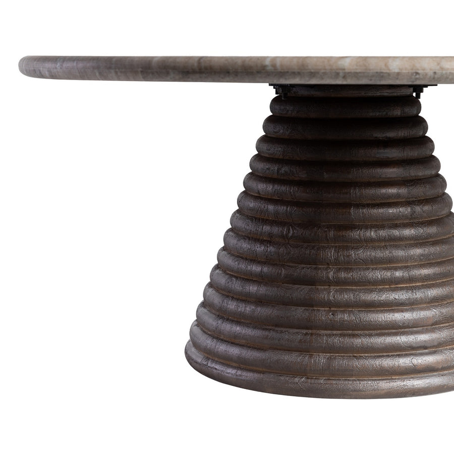 MESA CENTRO MÁRMOL/MADERA SALÓN 90 X 90 X 43 CM