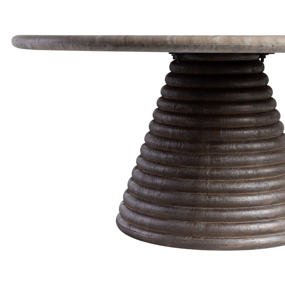 MESA CENTRO MÁRMOL/MADERA SALÓN 90 X 90 X 43 CM
