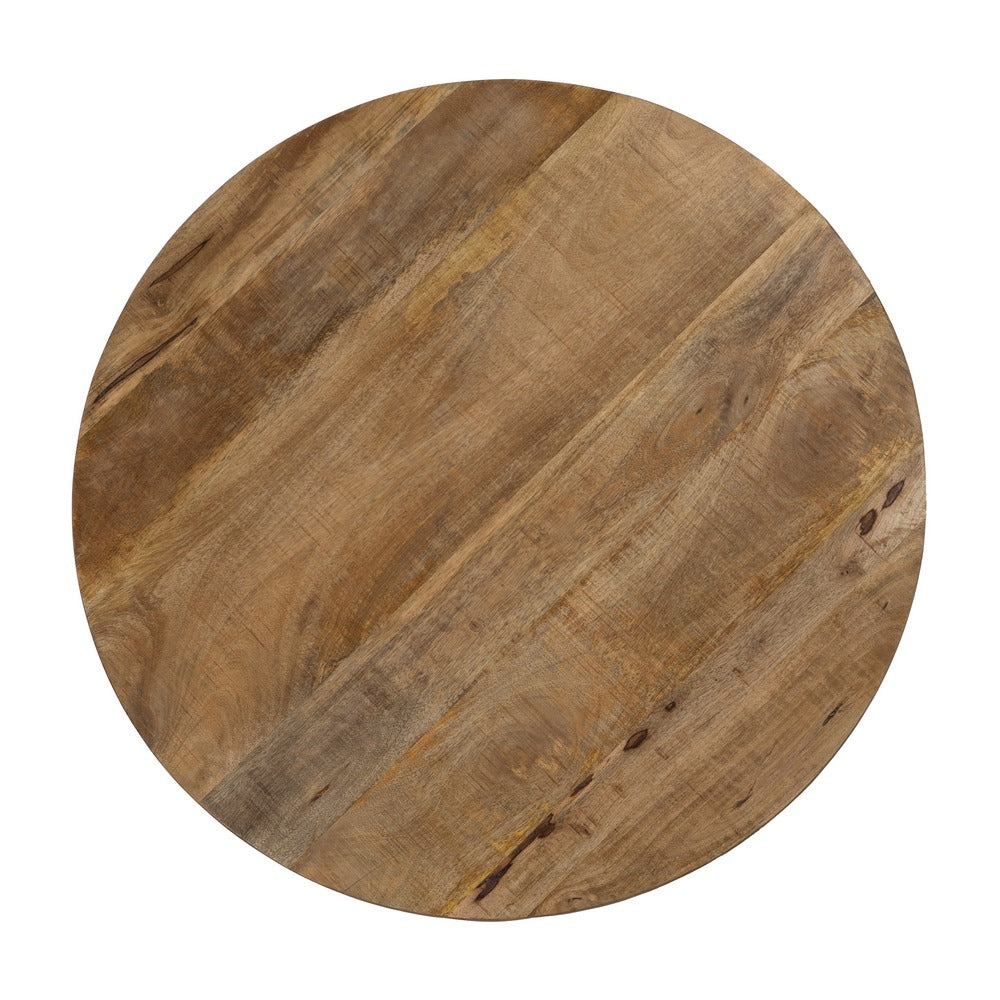 S/2 BROWN-BLACK COFFEE TABLE 90 X 90 X 40 CM