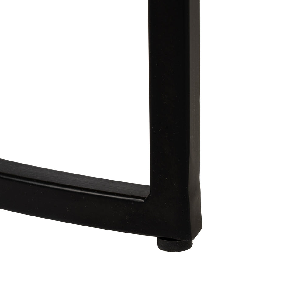 S/2 BROWN-BLACK COFFEE TABLE 90 X 90 X 40 CM