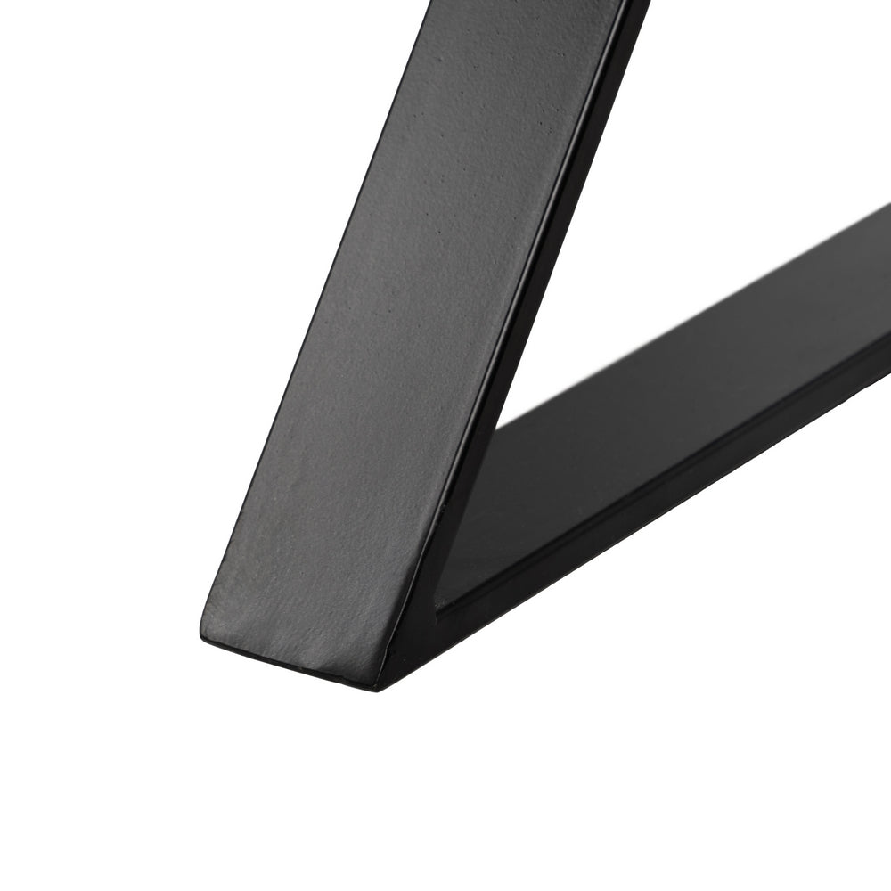 BROWN-BLACK WOOD-METAL DESK 120 X 50 X 77 CM