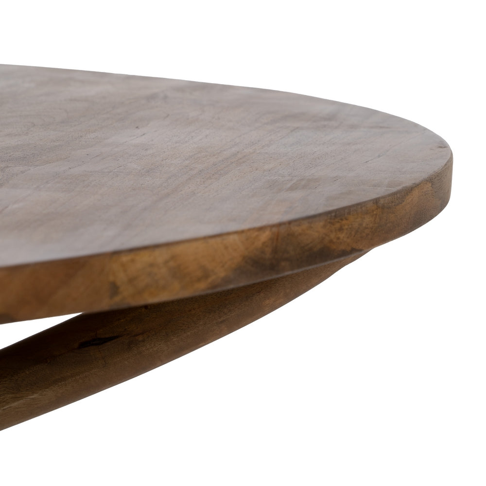 MESA CENTRO MADERA DE MANGO SALÓN 100 X 100 X 46 CM