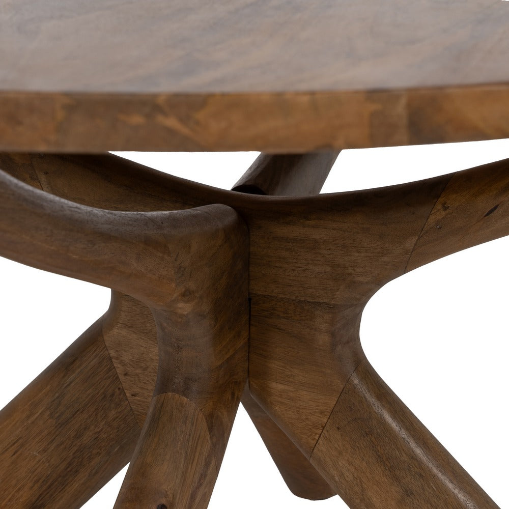 MESA CENTRO MADERA DE MANGO SALÓN 100 X 100 X 46 CM