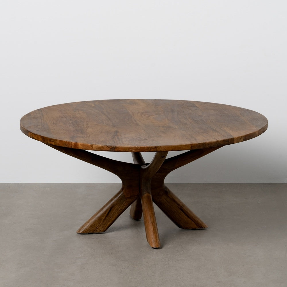 MESA CENTRO MADERA DE MANGO SALÓN 100 X 100 X 46 CM