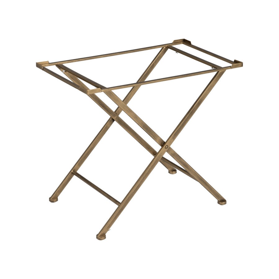 GOLD METAL-GLASS TABLE 61 X 36 X 59 CM