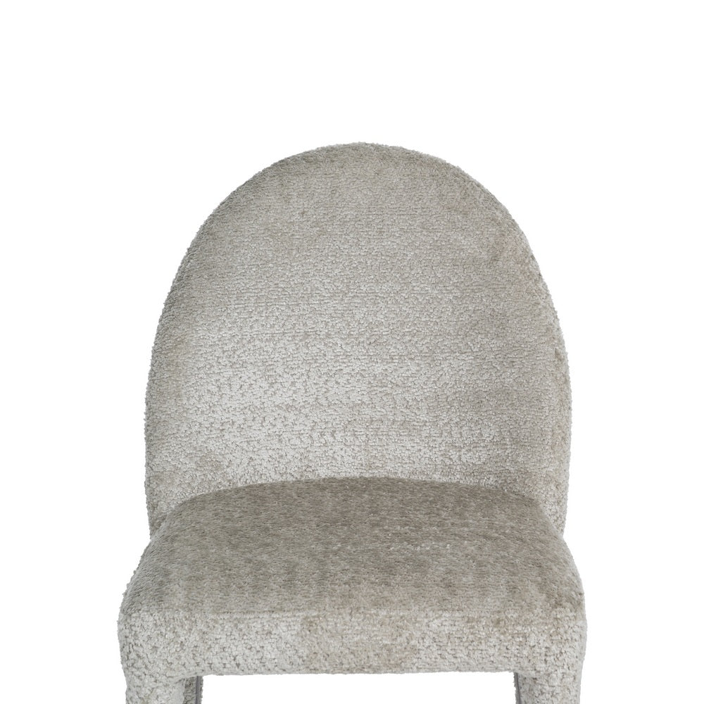 SILLA BEIGE TEJIDO-METAL 47 X 61,50 X 85 CM