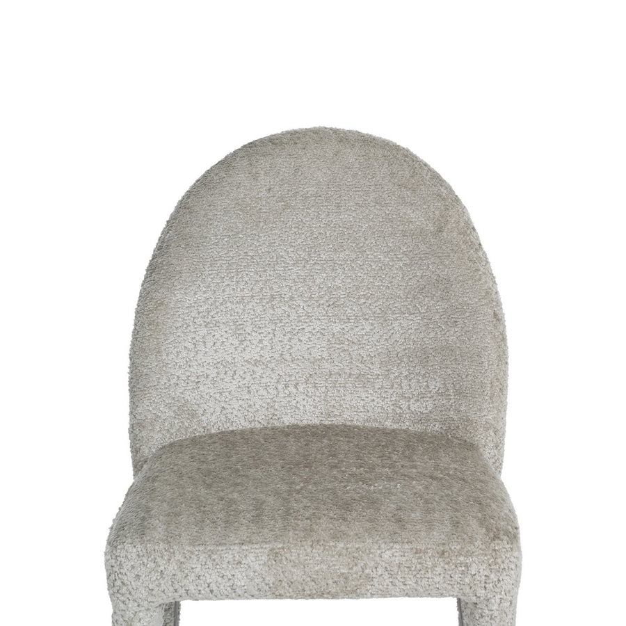 SILLA BEIGE TEJIDO-METAL 47 X 61,50 X 85 CM