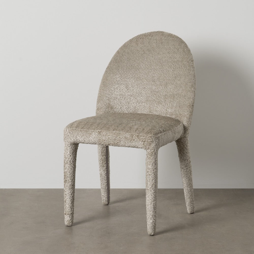 SILLA BEIGE TEJIDO-METAL 47 X 61,50 X 85 CM