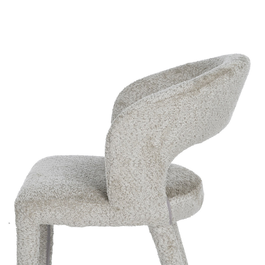SILLA BEIGE TEJIDO-METAL 55 X 60 X 80 CM