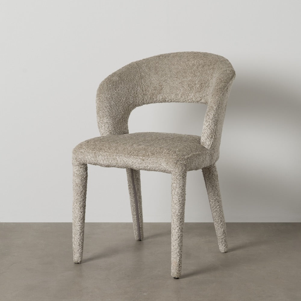 SILLA BEIGE TEJIDO-METAL 55 X 60 X 80 CM