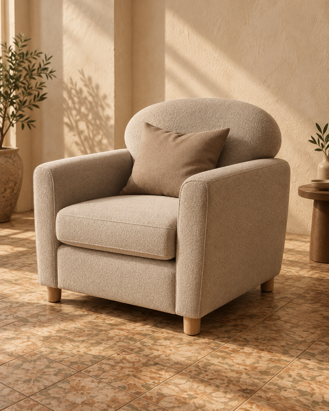 SILLÓN JASPEADO lateral