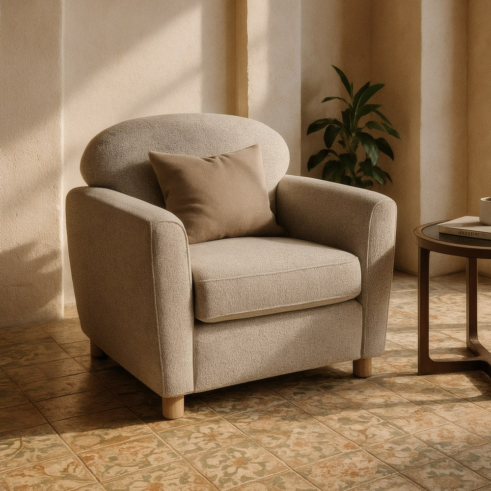 MARBLED WOVEN ARMCHAIR LOUNGE 81 X 75 X 82 CM
