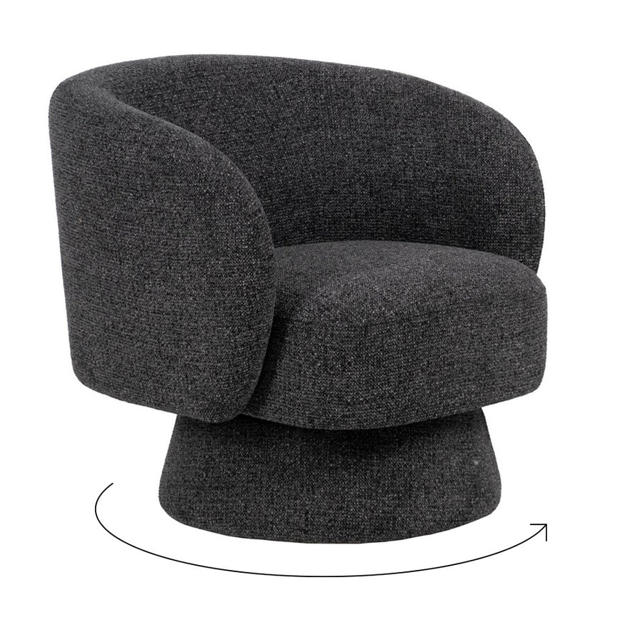 SILLÓN GIRATORIO TEJIDO SALÓN 78 X 79 X 77 CM