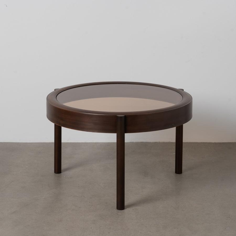 DARK BROWN COFFEE TABLE 75 X 75 X 46 CM