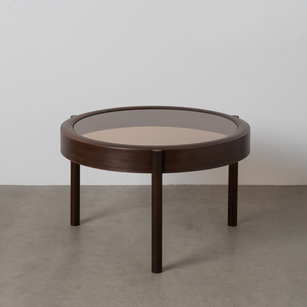 DARK BROWN COFFEE TABLE 75 X 75 X 46 CM